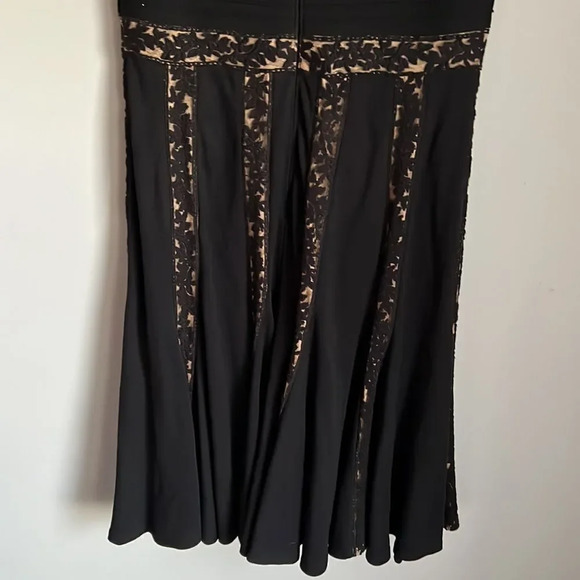 Tadashi Shoji Black Midi Dress with Lace Accents - Picture 10 of 16